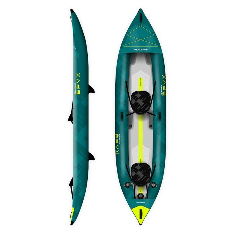 Kayak Gonflable Aquadesign EPYX 380 Bleu/Jaune 2 Places 1 Kayak Gonflable Aquadesign EPYX 380 Bleu/Jaune 2 Places