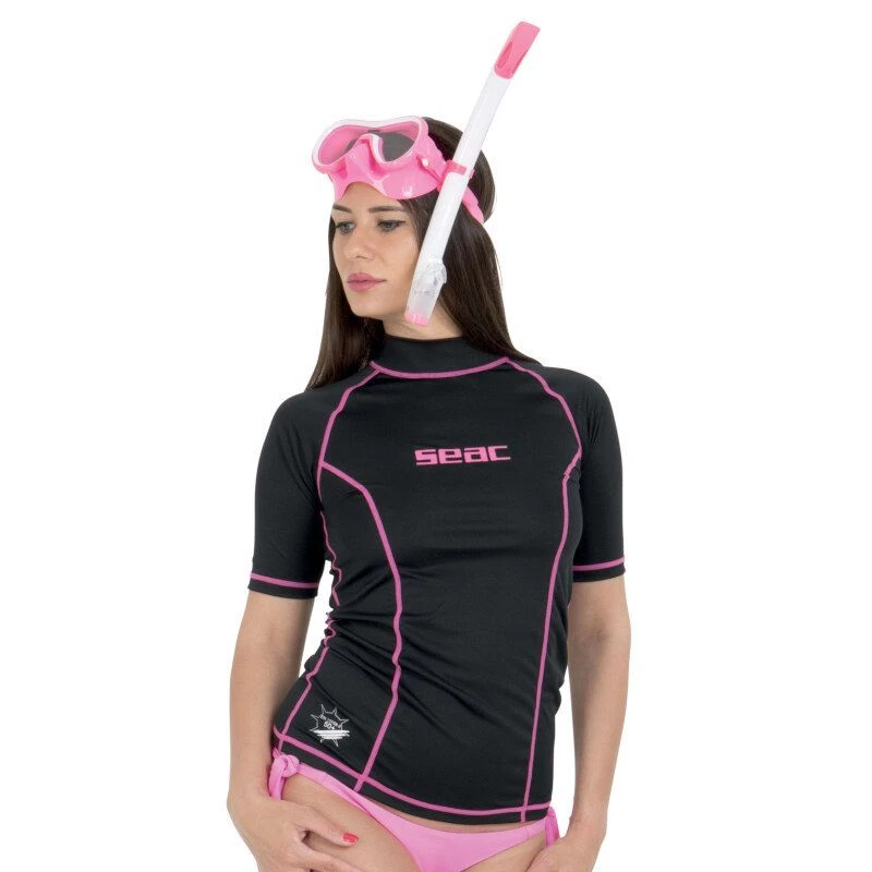 Lycra MC Seac T-Sun Femme Noir 2 Lycra MC Seac T-Sun Femme Noir â Image 2