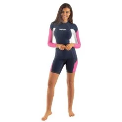 Lycra ML Seac Evo Femme Bleu/Rose -BEUCHAT Soldes Boutique lycra ml seac evo femme bleu 2