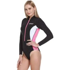 Maillot Néoprène Femme Noir/Rose Cressi Termico 2mm -BEUCHAT Soldes Boutique maillot neoprene femme noir rose cressi termico 2mm 2