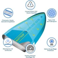 Paddle Gonflable WATTSUP BREAM 10'6" Avec Siege Et Pagaie Convertible Kayak -BEUCHAT Soldes Boutique paddle gonflable wattsup bream 10 6 avec siege et pagaie convertible kayak 3