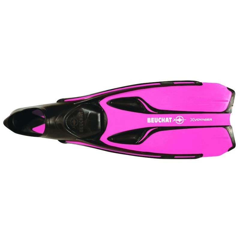 Palmes Chaussantes Beuchat X-Voyager Rose Fluo 1 Palmes Chaussantes Beuchat X-Voyager Rose Fluo