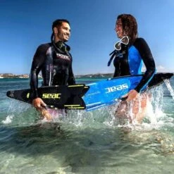 Palmes Seac Booster Camo Bleu/Blanc -BEUCHAT Soldes Boutique palmes seac booster camo bleu blanc 6