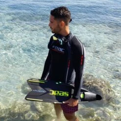 Palmes Seac Booster Noir/Jaune -BEUCHAT Soldes Boutique palmes seac booster noir jaune 4