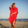 Poncho Surf Femme Saint Jacques Wetsuits Cape Rouge