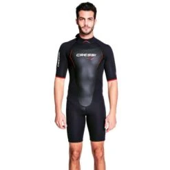 Shorty Homme Cressi Altum Noir/Rouge 3mm